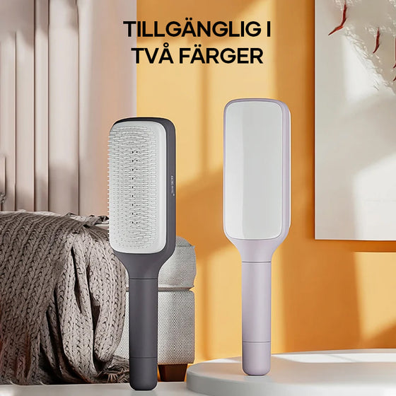 Självrengörande antistatisk massagekam