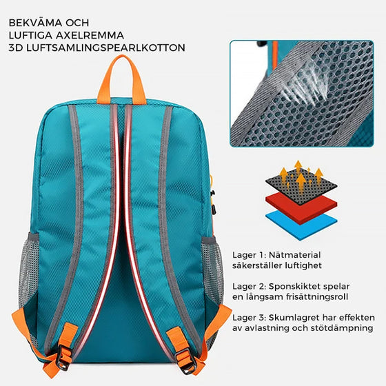 Hopfällbar ryggsäck