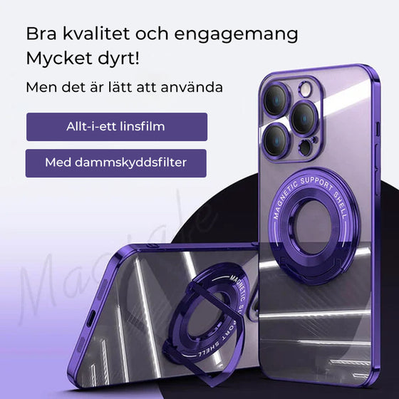 Magnetisk hållare med pläterat telefonfodral för iPhone