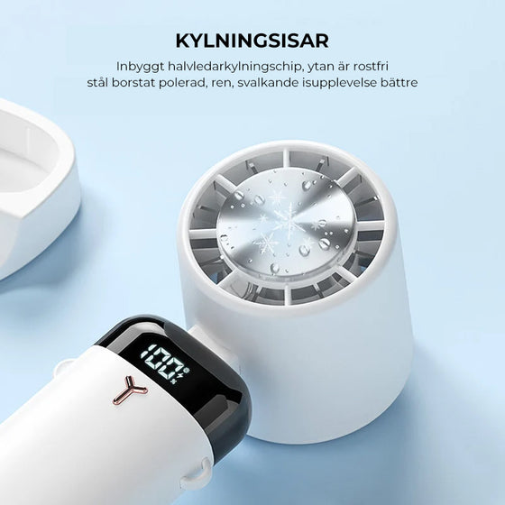 Bärbar elektrisk kallkompresskylfläkt