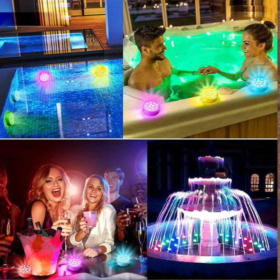 Fjärrstyrd poolundervattenslampa