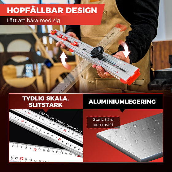 4 I 1 Linjal för positionering vid borrning