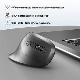 Tyst Ergonomisk Mus för handledsavlastning