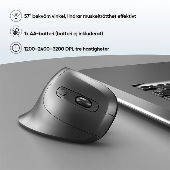 Tyst Ergonomisk Mus för handledsavlastning