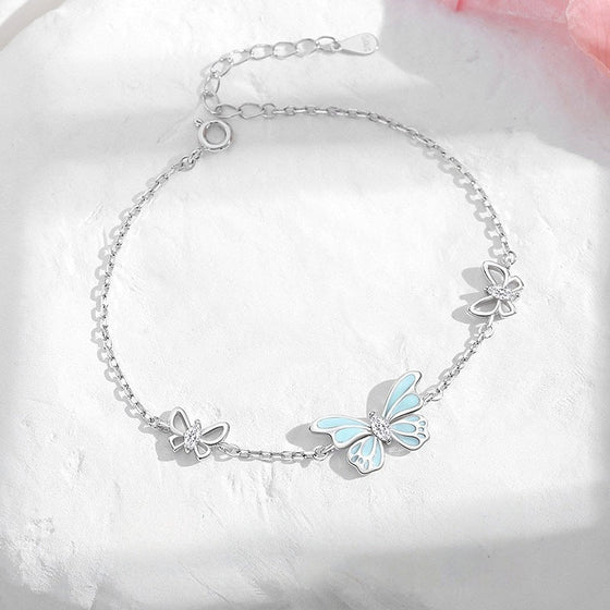 Drömfjäril Lysande Halsband & Armband