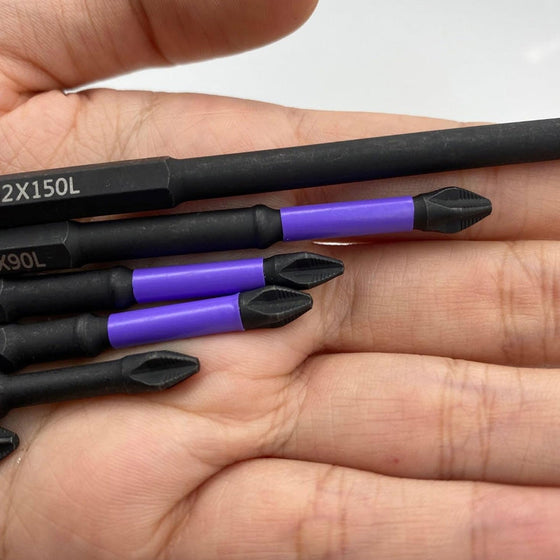 Lila halkfria skruvmejselbitar set