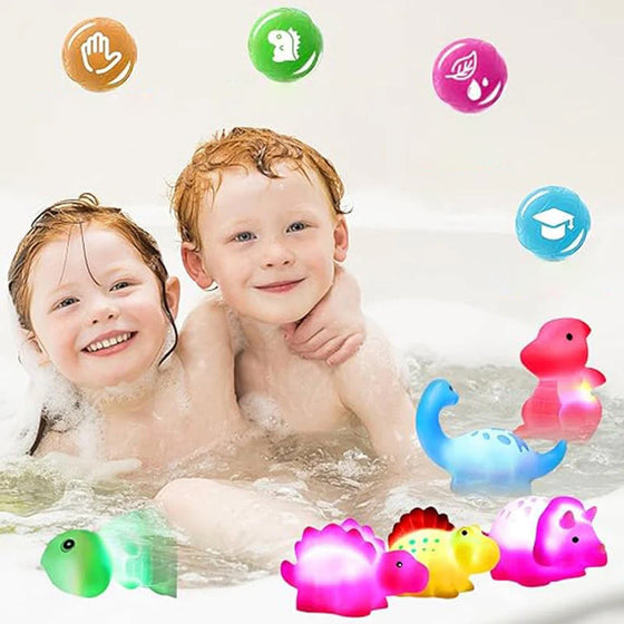 Lysande Dinosaurieformad Badleksak