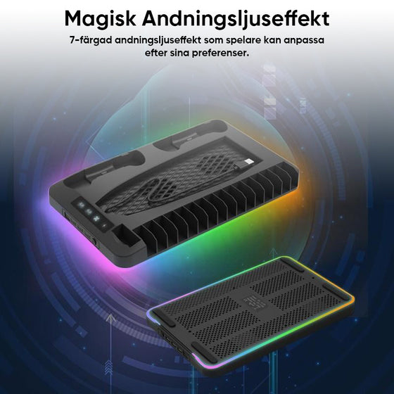 Laddningsstation Kylstativ för Dual PS5 Kontroller