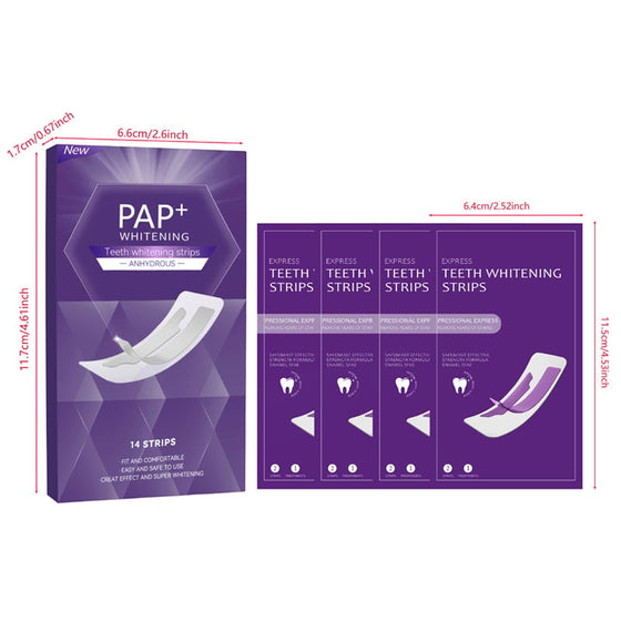 Gula tandblekningsremsor