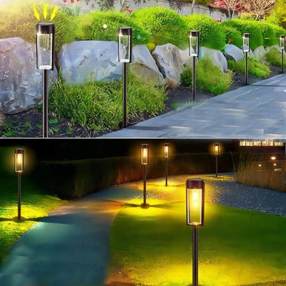 Solcellslampor för trädgården med varmt sken
