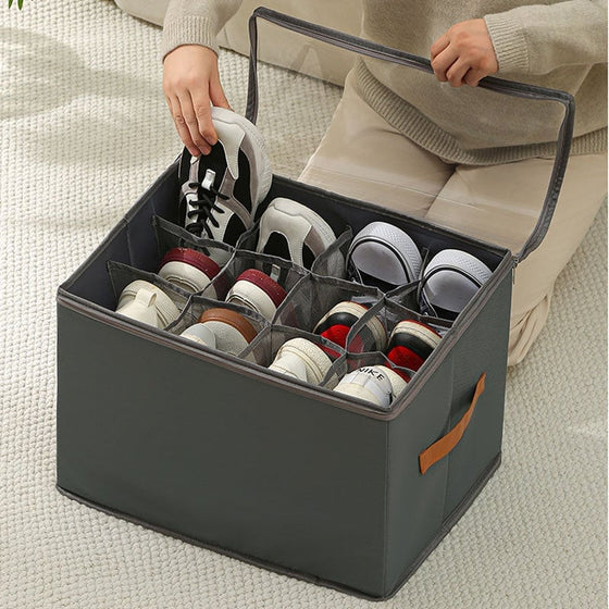 Hopfällbar Skoförvaringslåda med Transparent Lock