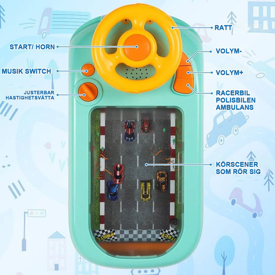 Pedagogisk ratt-simuleringsleksak