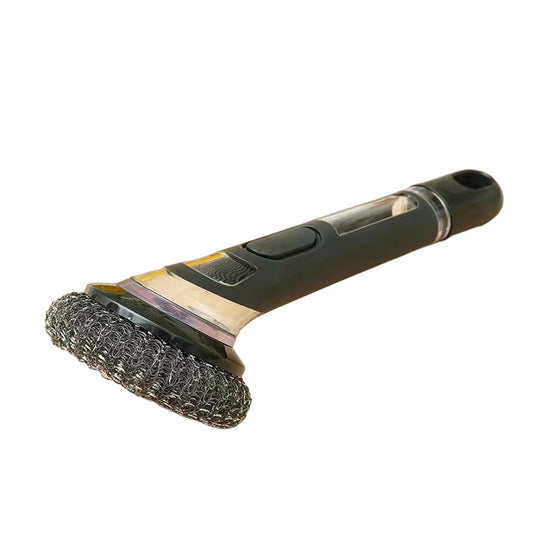 Långskaftad grytdiskborste med vätskepåfyllning