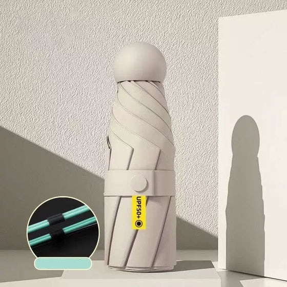 Fickparaply med sol- och regnskydd