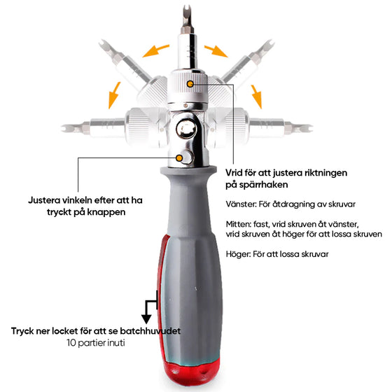 10 i 1 skruvmejselsats