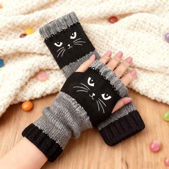 Fingerlösa katthandskar