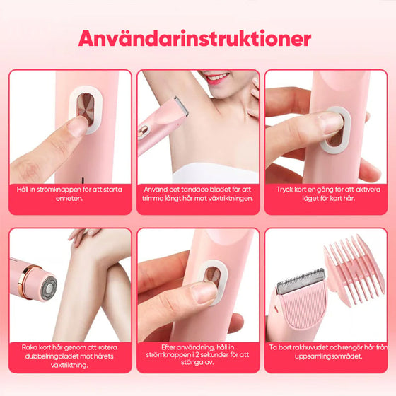 2-i-1 Elektrisk Rakapparat för Kvinnor