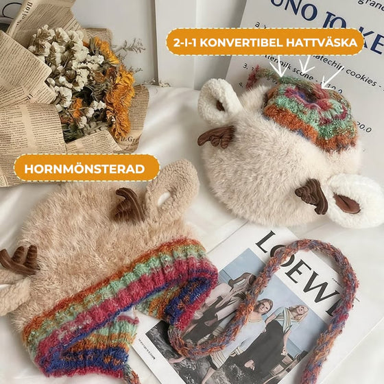 Söt julgransmössa med horn