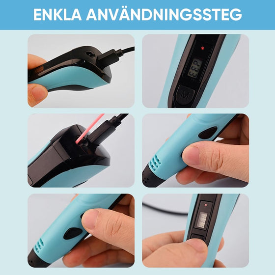 Barnens pedagogiska DIY-skapande 3D-ritningspenna