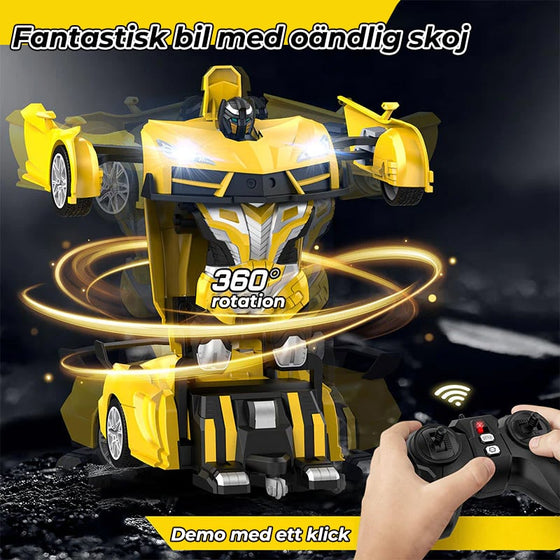 Fjärrstyrd transformerande robotbil