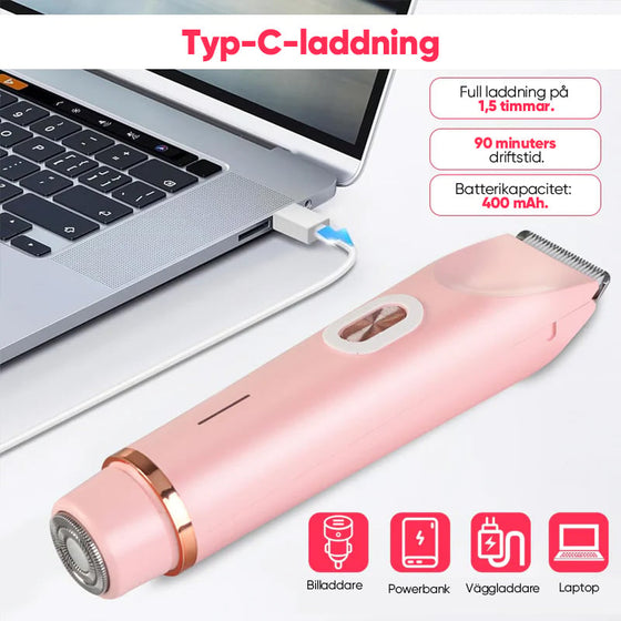 2-i-1 Elektrisk Rakapparat för Kvinnor