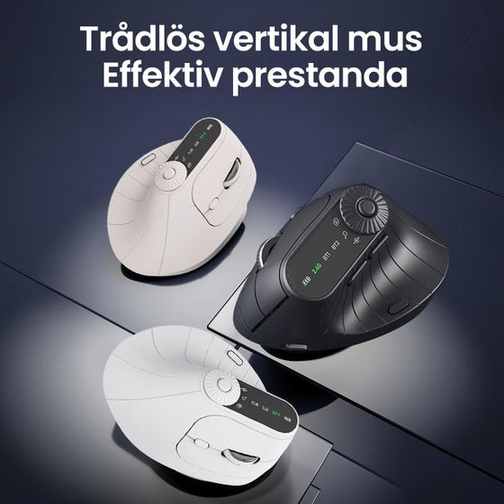 Ergonomisk trådlös mus med trippelanslutning