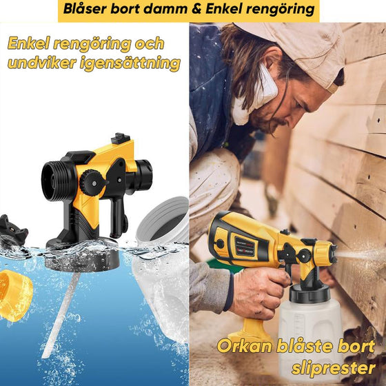 Bärbar elektrisk högtryckssprutpistol för färg