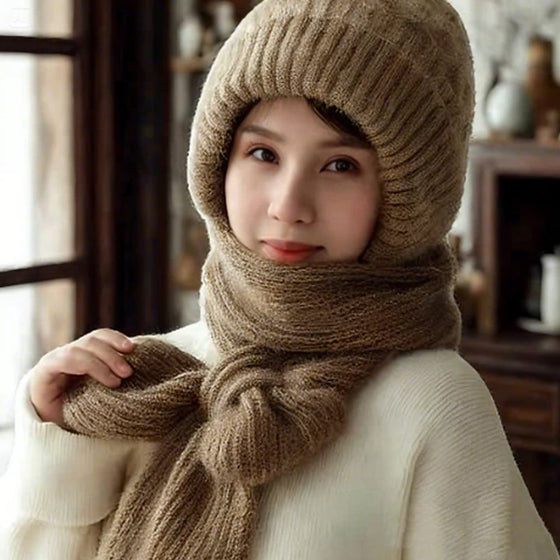 🎄Vinter mångsidig stickad huvsjal för kvinnor
