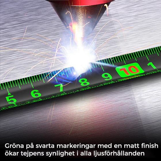 Mätband av fluorescerande stål