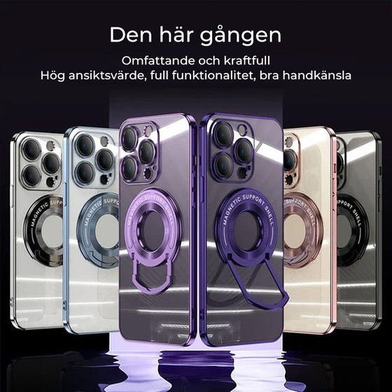 Magnetisk hållare med pläterat telefonfodral för iPhone