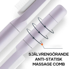 Självrengörande antistatisk massagekam