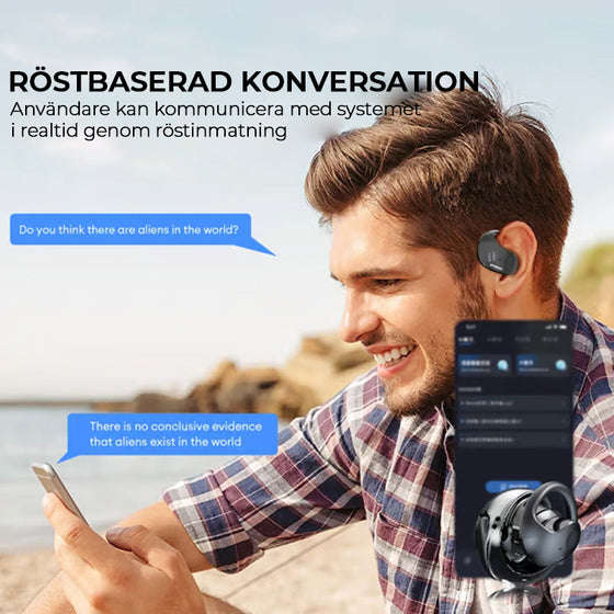 Trådlösa Bluetooth-öronsnäckor för översättning