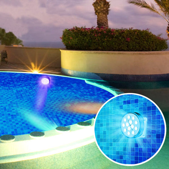 Fjärrstyrd poolundervattenslampa