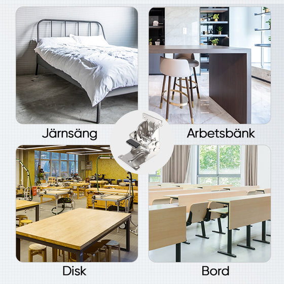 Fällbart bordsbensgångjärn