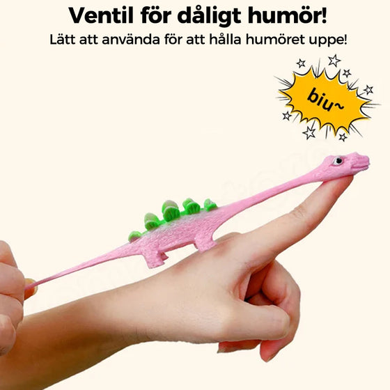 Fingerleksaker med slungskott Dinosaurier (10 st)