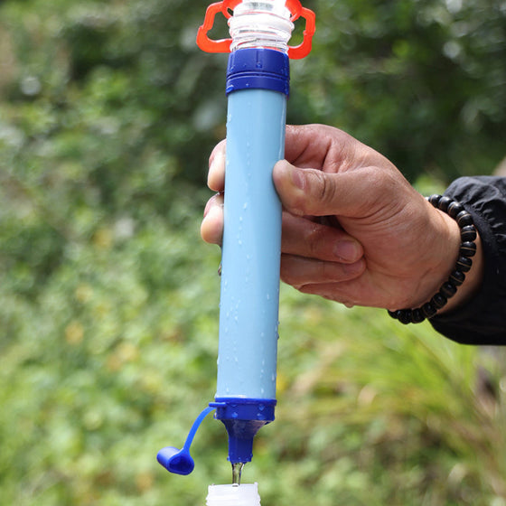 Nödvattenrenare för utomhusbruk sugrör
