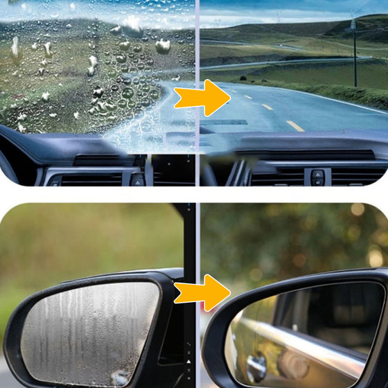 Oljeborttagare och hydrofobisk beläggning för bilglas