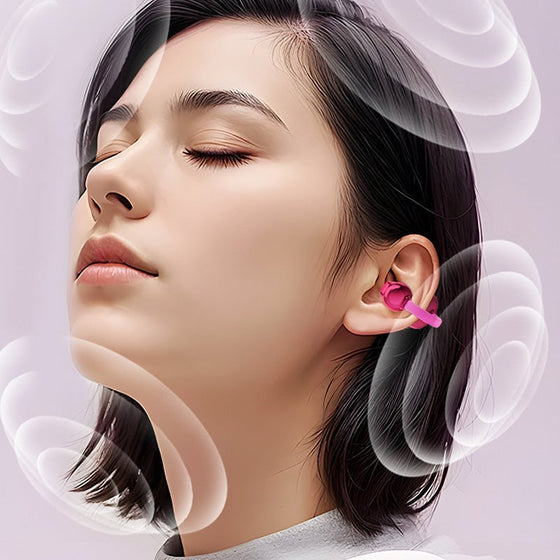 Trendiga trådlösa hörlurar med clip-on-funktion