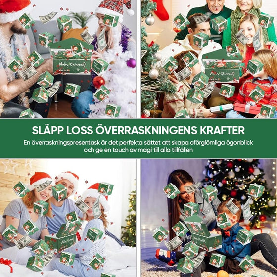 Julöverraskningsexplosion studsande presentask