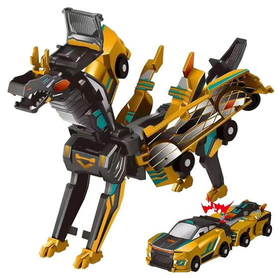 2-I-1 Magnetisk Bil Som Förvandlas Till Flygande Drake Och Enhörning