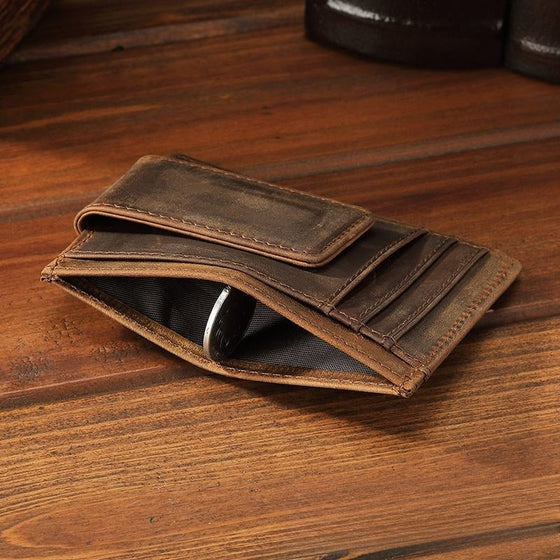 Anti-stöld Äkta Läder Multi-Kortfodral