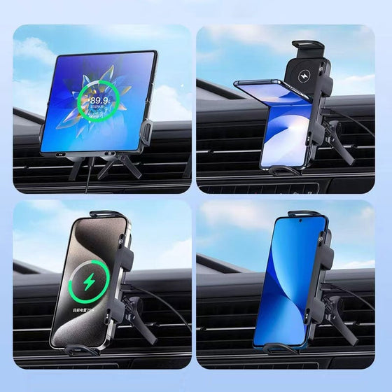 Vikbar bilhållare för mobiltelefon