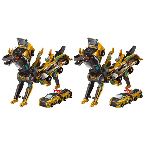 2-I-1 Magnetisk Bil Som Förvandlas Till Flygande Drake Och Enhörning