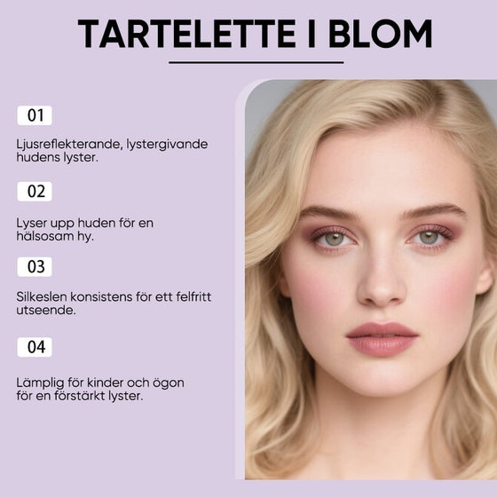 Allt-i-ett-palett för highlighter, ögonskugga och rouge