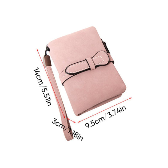 Enfärgad, Vikbar Kort Plånbok Med Myntfack