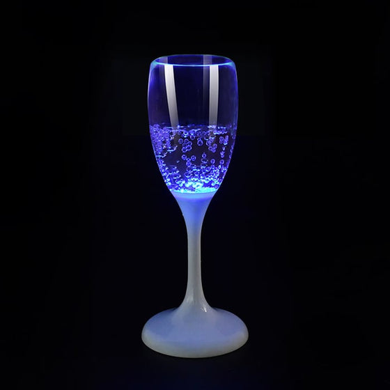 Självlysande champagneglas