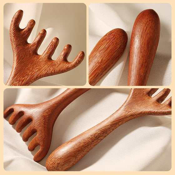 Sandelträ Meridiankam för Huvud och Nacke