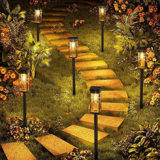 Solcellslampor för trädgården med varmt sken