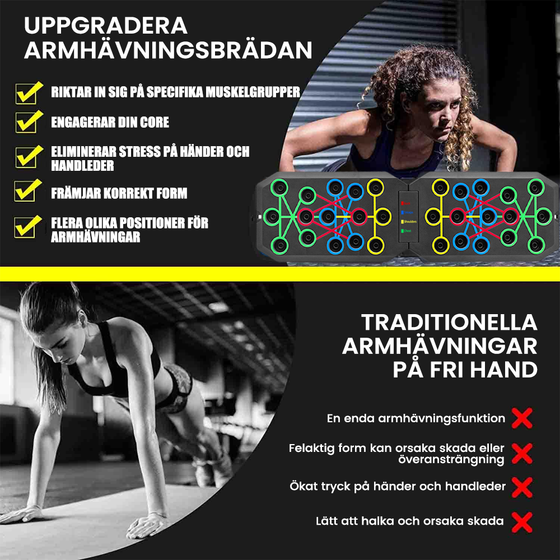 Vikbar push up-bräda
