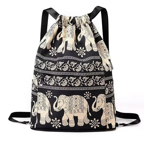 Dragsnöre Hopfällbar Sport Ryggsäck med Stor Kapacitet